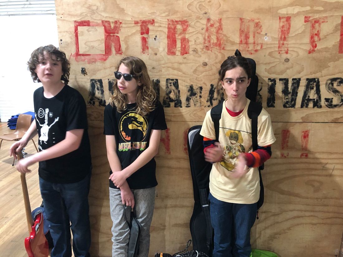 Christopher, Tama and Miro from the band Polly. Photo by Mark Mordue.